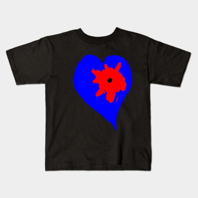 shot on heart Kids T-Shirt by Oluwa290